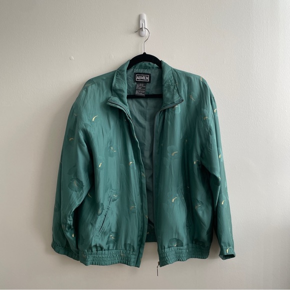 Vintage 100% silk bomber jacket - Picture 1 of 4